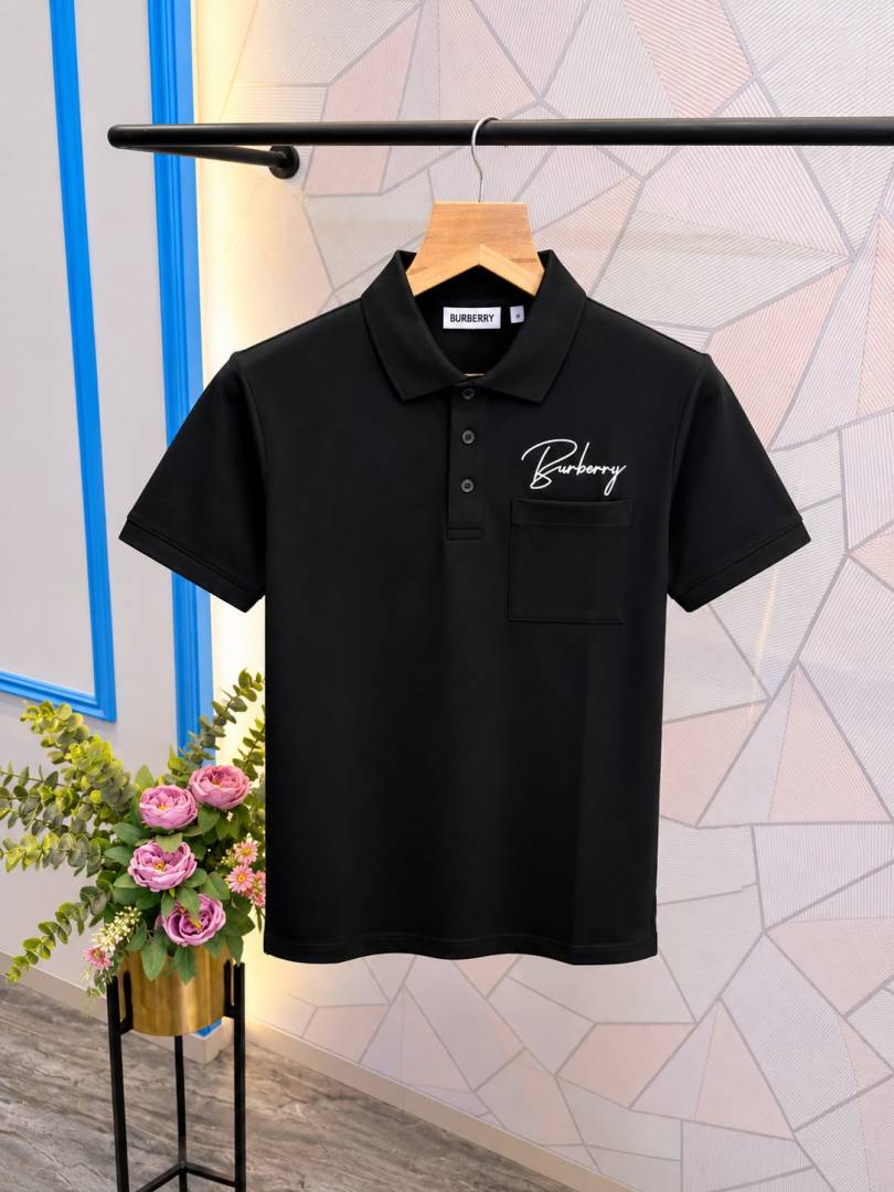 Burberr_Y Premium Quality Polo T-Shirt Store Articles (Black)