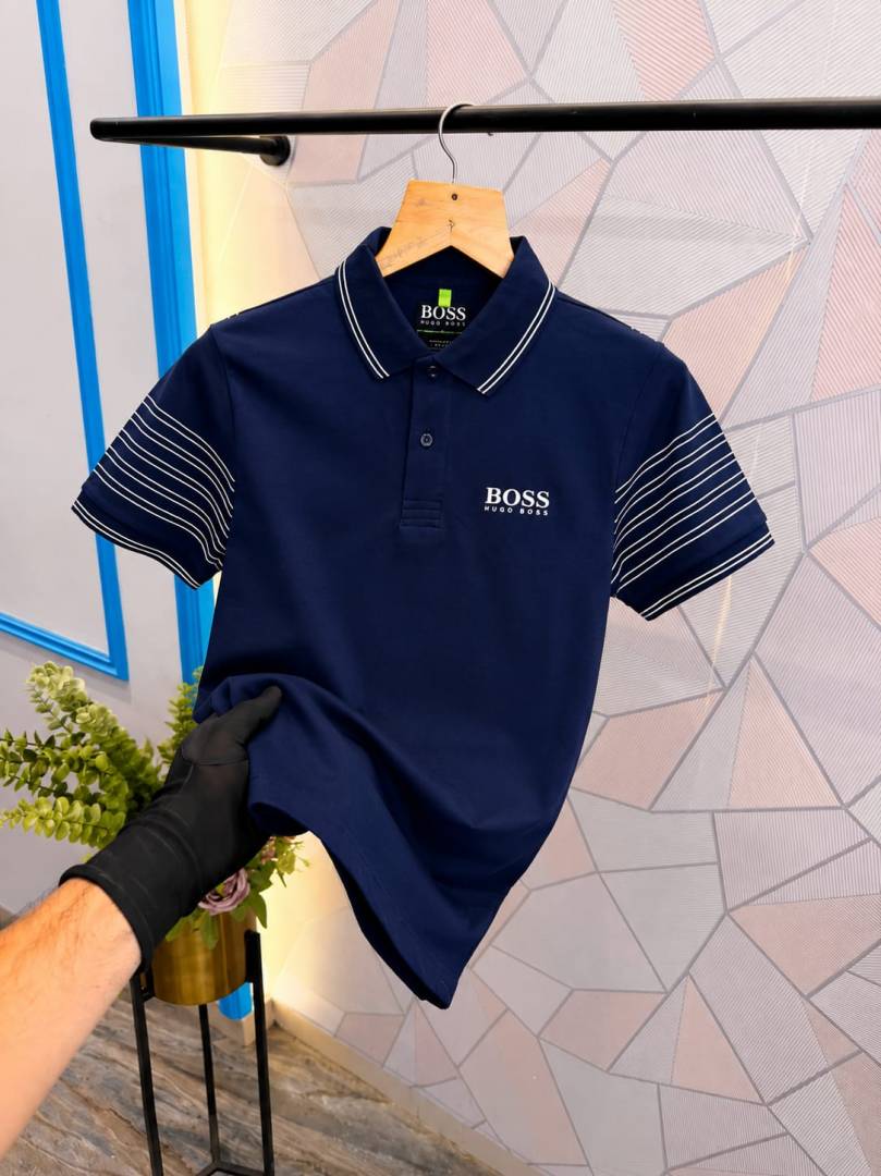 Hugo Bos-s Premium Quality Polo T-Shirt Store Article (N-Blue) image 2